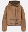 Isabel Marant Shearling Amiel Short Coat In Brown