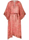 ISABEL MARANT AMIRA PRINTED COTTON-BLEND KAFTAN DRESS