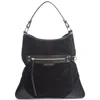 Isabel Marant Amuko Suede & Leather Hobo Bag In Black