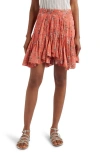 ISABEL MARANT ANAEL FLORAL COTTON & SILK CHIFFON SKIRT