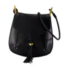 Isabel Marant Anahi Crossbody Bag With Tassel Details In Calfskin In Black