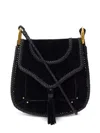Isabel Marant Anahi Braided Trim Shoulder Bag With Tassel Detail In Black