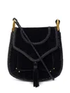 Isabel Marant Anahi Braided Trim Shoulder Bag With Tassel Detail In Black
