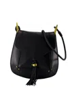 Isabel Marant Anahi Crossbody Bag With Tassel Details In Calfskin In Black