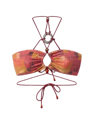 Isabel Marant Analia Bikini Top In Orange