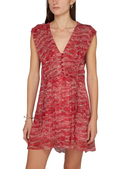 Isabel Marant Anawa Dress In Red