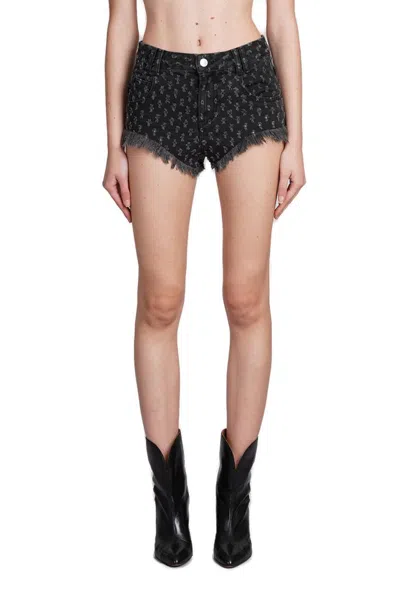 Isabel Marant Aneida Shorts In Black Cotton