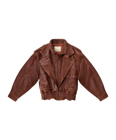 Isabel Marant Aneli Cropped Jacket In Brown