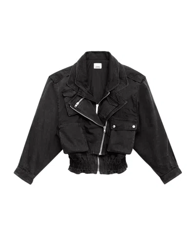 Isabel Marant Aneli Denim Jacket With Pockets In Black