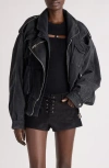 Isabel Marant Raw Hem Belt Loop Shorts In Faded Black