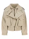 Isabel Marant Giubbino Aneli In Denim Beige Donna