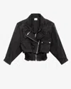 Isabel Marant Aneli Denim Jacket With Pockets In Black