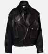 Isabel Marant Aneli Double-collar Leather Bomber Jacket In Black