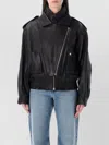 Isabel Marant Aneli Double-collar Leather Bomber Jacket In Black