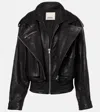 Isabel Marant Oversize-bikerjacke Aneli Aus Leder In Black