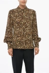 Isabel Marant Animal Patterned Teysa Silk Shirt In Multi
