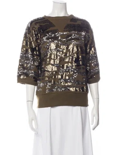 Pre-owned Isabel Marant Animal Print Crew Neck Sweatshirt In Multicolor