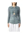 Isabel Marant Joneli Floral Cut-out Top In Multicolor