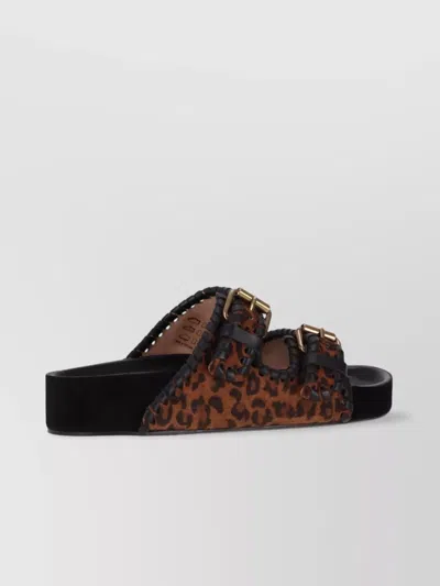Isabel Marant Animal Print Flat Sole Sandals