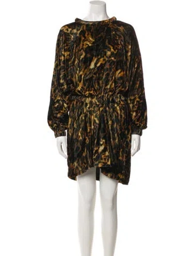 Pre-owned Isabel Marant Animal Print Knee-length Dress W/ Tags In Black