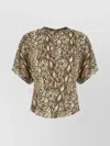 Isabel Marant 'animal Print Lightweight Top With Short Sleeves'