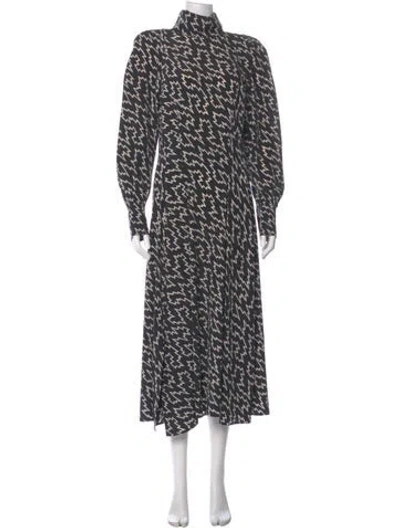 Pre-owned Isabel Marant Animal Print Long Dress In Gray