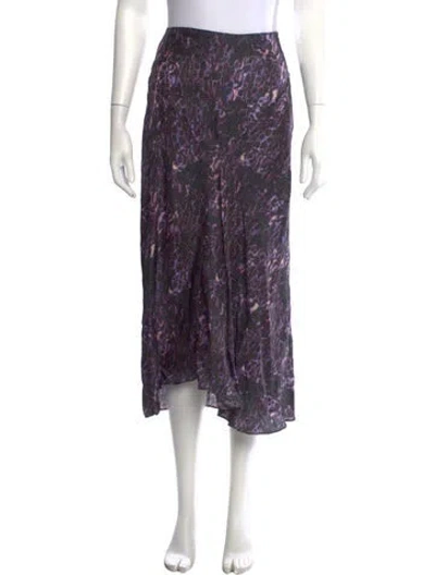 Pre-owned Isabel Marant Animal Print Midi Length Skirt In Black