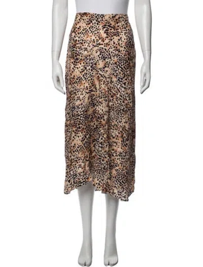 Pre-owned Isabel Marant Animal Print Midi Length Skirt In Multi