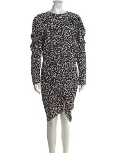 Pre-owned Isabel Marant Animal Print Mini Dress In Black