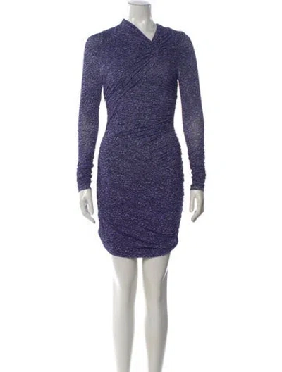 Pre-owned Isabel Marant Animal Print Mini Dress In Purple