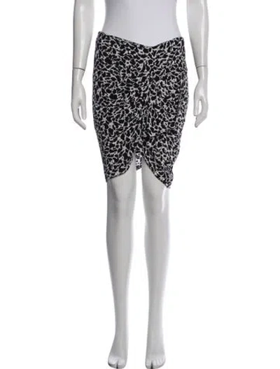 Pre-owned Isabel Marant Animal Print Mini Skirt In Black/white
