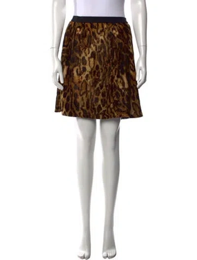 Pre-owned Isabel Marant Animal Print Mini Skirt In Neutral