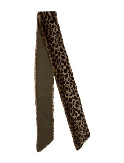 Pre-owned Isabel Marant Animal Print Scarf In Neutrals