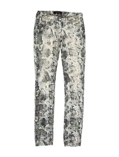 Pre-owned Isabel Marant Animal Print Skinny Leg Pants In Green