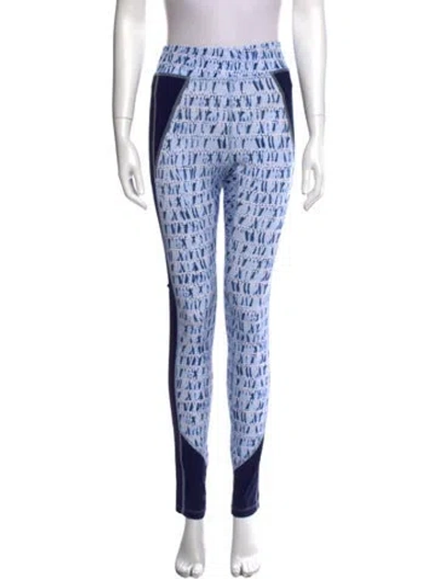 Pre-owned Isabel Marant Animal Print Skinny Leg Pants W/ Tags In Blue