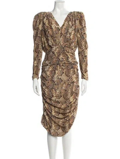 Pre-owned Isabel Marant Animal Print Skirt Set In Brown