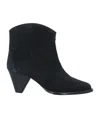 Isabel Marant Minimal Denim Ankle Boots In Animal Print