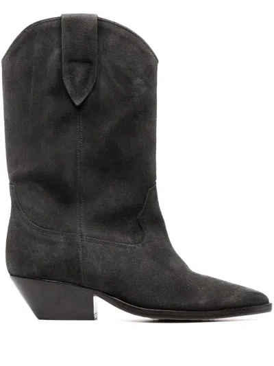 ISABEL MARANT ISABEL MARANT ANKLE BOOTS IN LUXURIOUS CALF VELVET LEATHER WITH SLEEK DESIGN AND QUALITY FINISH