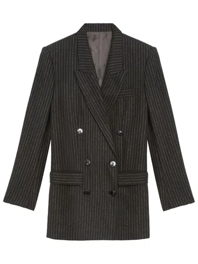 ISABEL MARANT ANTHRACITE GREY EMBROIDERED JEVIMA BLAZER
