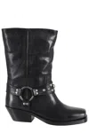 Isabel Marant Antya Leather Cowboy Boots In Black