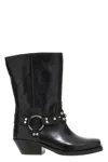 Isabel Marant 'anyta' Black Ankle Boots With Studs