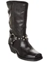 Isabel Marant Antya Leather Cowboy Boots In Black