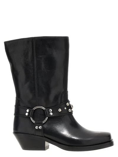 Isabel Marant Antya Low Heels Ankle Boots In Black