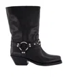 Isabel Marant Antya Leather Cowboy Boots In Black