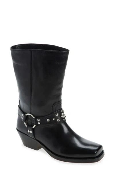 Isabel Marant Antya Studded Biker Boot In Black