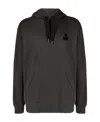 Isabel Marant Flocked-logo Drawstring Hoodie In Black