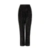 Isabel Marant Aras Pleated Sequined Metallic Tulle Tapered Pants In Black