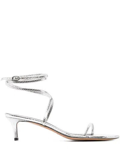 Isabel Marant Aridee Heel Sandals In Silver