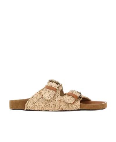 Isabel Marant Arizona Double-buckle Sandals In Nude