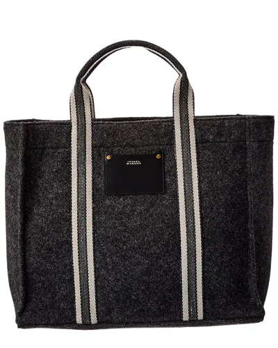 Isabel Marant Aruba E/w Felt Tote In Black
